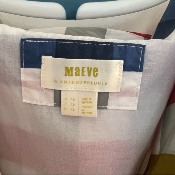 Anthropologie Maeve Cricket Club Multicolor Checkered Dress - Picture 7 of 13